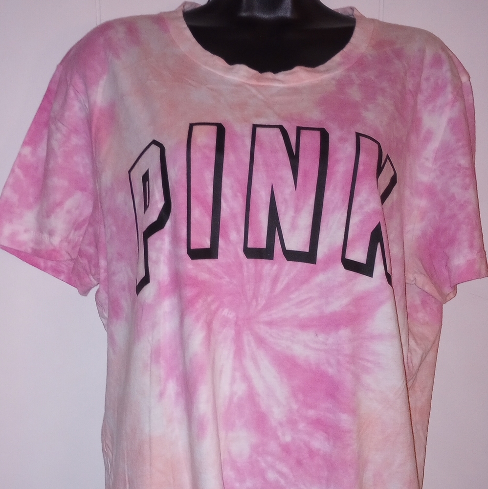 PINK Short Sleeve Tie Dye T-Shirt